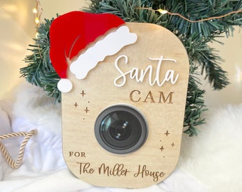 Santa Cam | Santa Surveillance | Santa Camera | Laser Engraved | Christmas | Christmas Decor