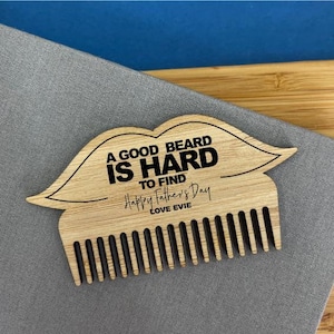 Beard Comb | Personalised Beard Comb | Father's Day Gift | Moustache Comb | Grooming Brush
