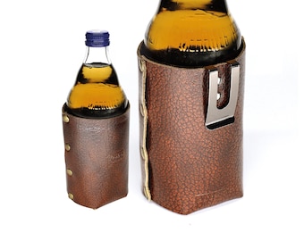 Leder-Flaschenhalter mit Gürtel-Clip