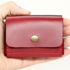 Cartera mini de piel roja