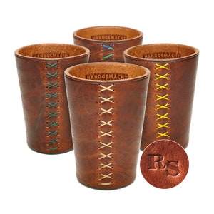 Leather Dice Cup Cognac