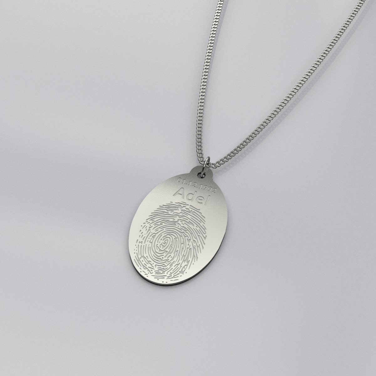 Sterling Silver Fingerprint Jewelry Custom Fingerprint Etsy
