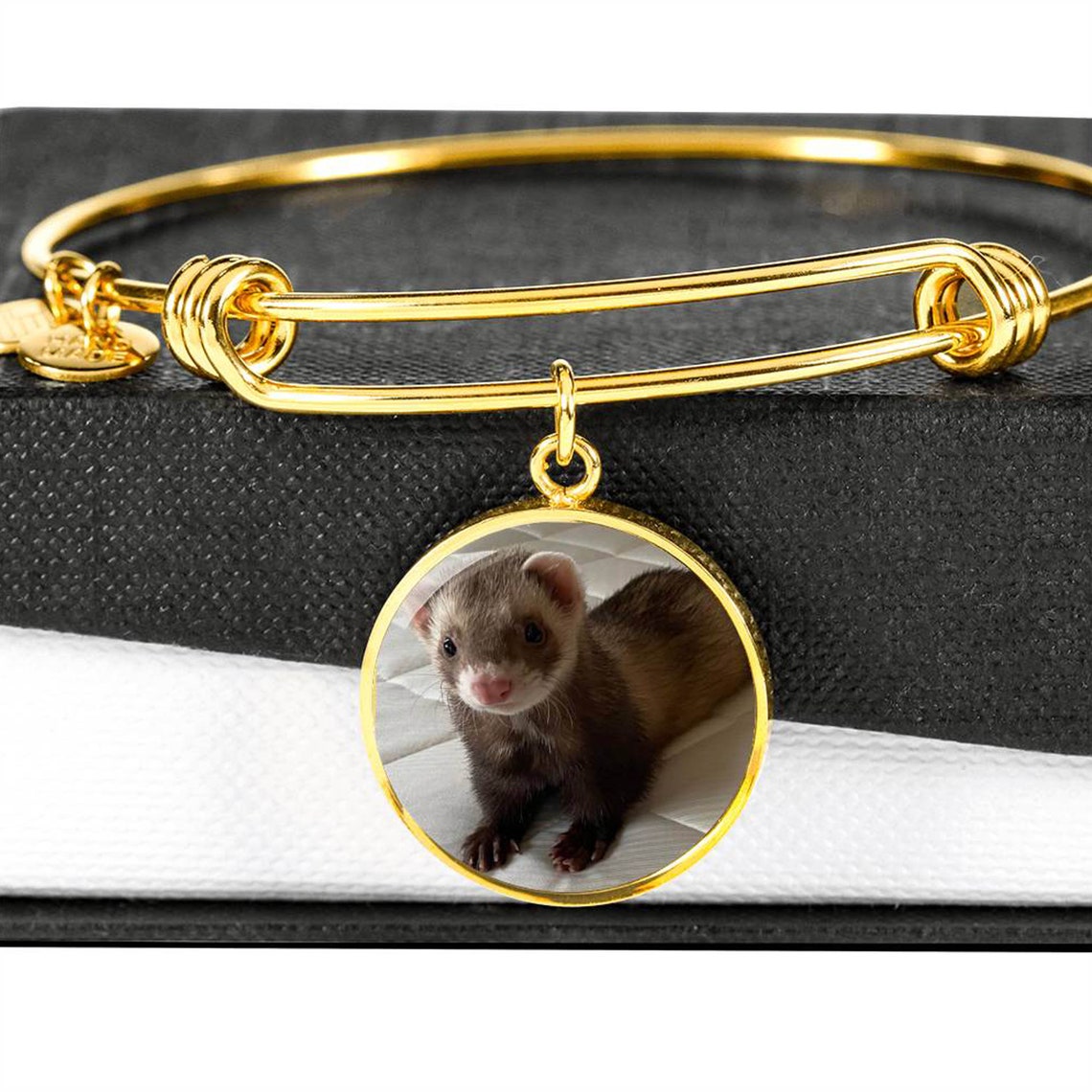 Custom Ferret Necklace Personalized Photo of Ferret Bracelet Etsy