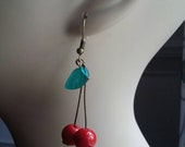 Cherry dangle earrings