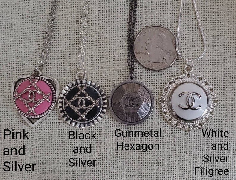 Upcycled Button Pendant Necklaces