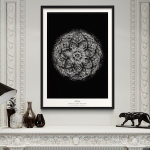 CYMATICS Photography Print - Frequency - 34Hz B/W