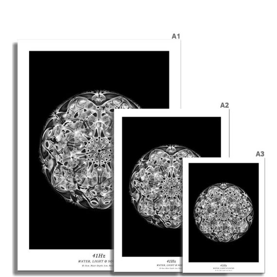 CYMATICS Photography Print - Frequency - 41hz Black and White - Etsy