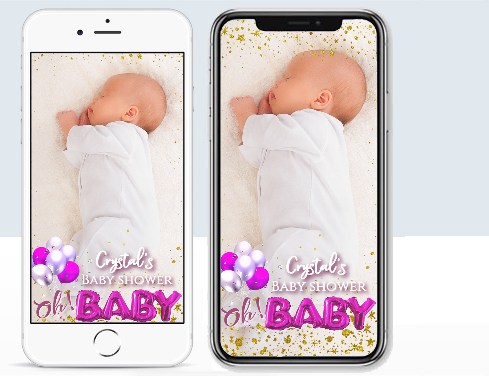 Snapchat baby shower Filter for girl Snapchat Geofilter Etsy