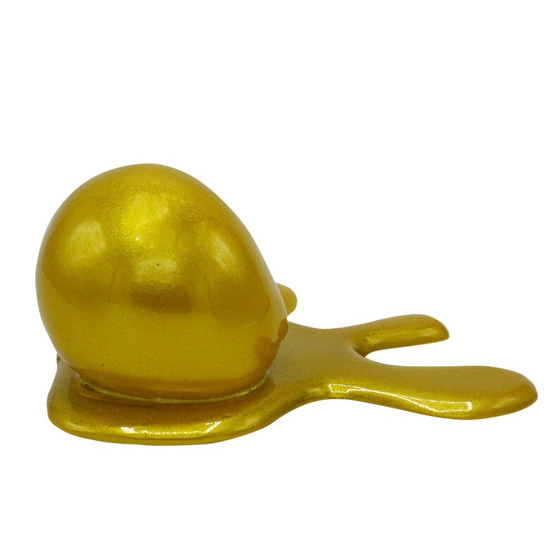 Melted resin skull 'Melting In The Sun' gold Skull Etsy