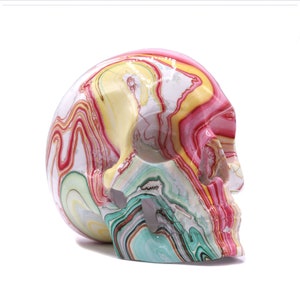 Hand made resin skull sculpture, skull art, skull homeware