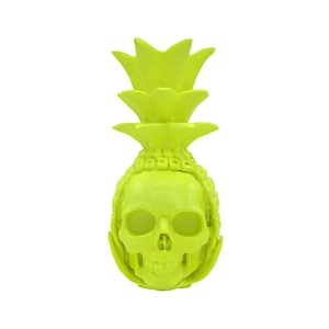 Hand made resin pineapple skull, skull art, skull homeware, kitchen ware