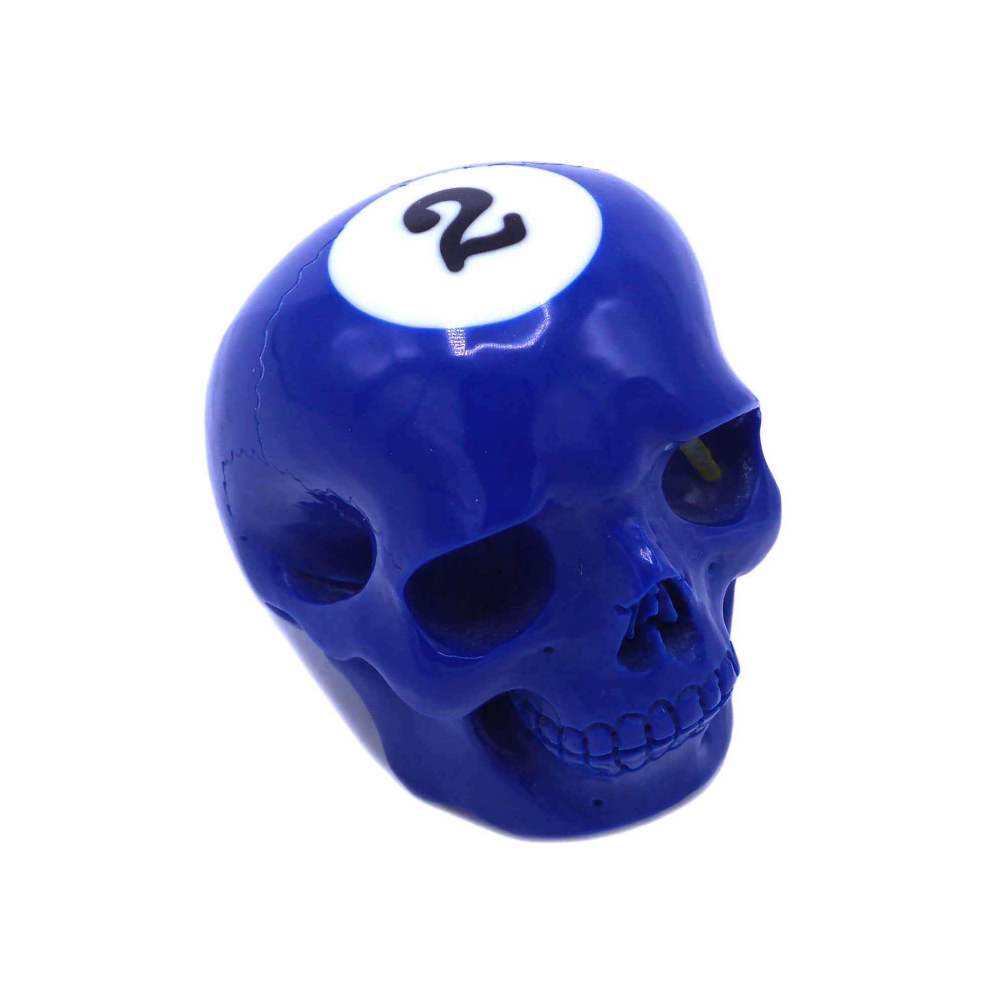 Hand Carved Pool Ball Skull No.2, Blue Billiard Skull, Gift Boxed ...
