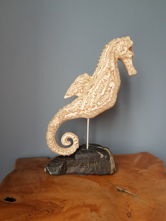wooden seahorse