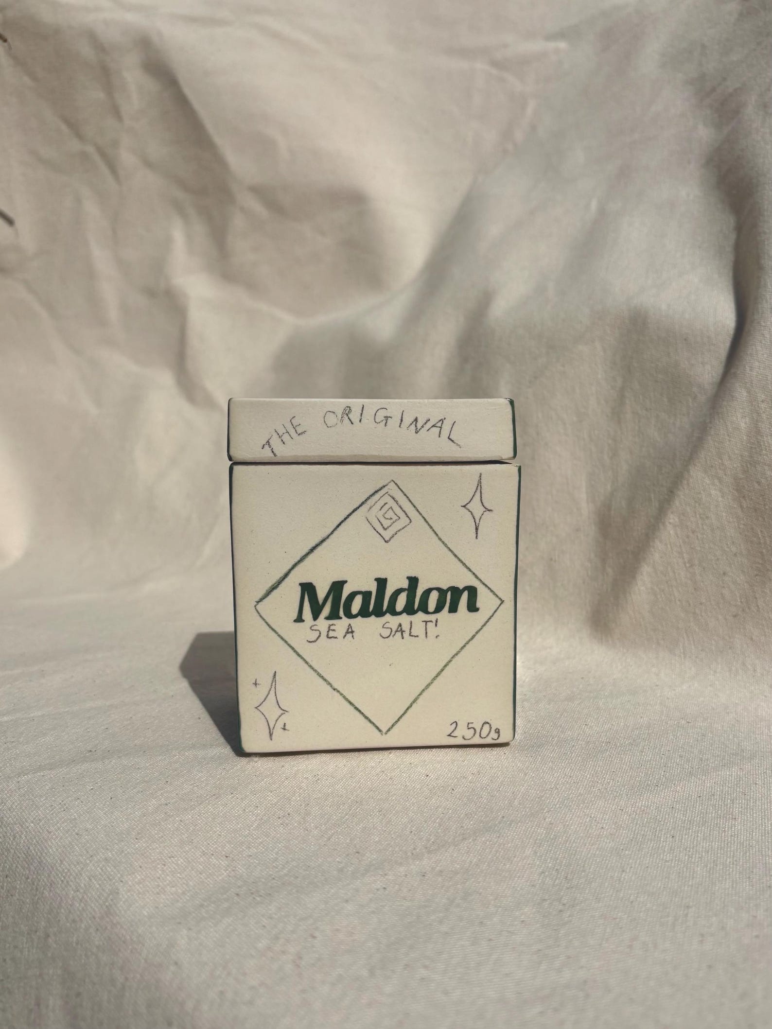 ceramic maldon salt container! chic!