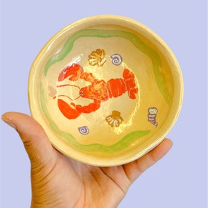 Hand Painted Bowl, handmade, novelty kitchenware, custom, hand painted ceramics image 2