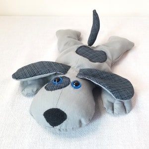 Bean Bag Dog PDF Pattern - Easy Stuffed Dog - Scraps The Puppy - DIY Doggy Pattern Instant Download - Super Easy & Fun For All Sewing Levels