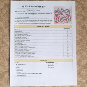 This is the first page of the tutorial so you can see the format and table of contents.