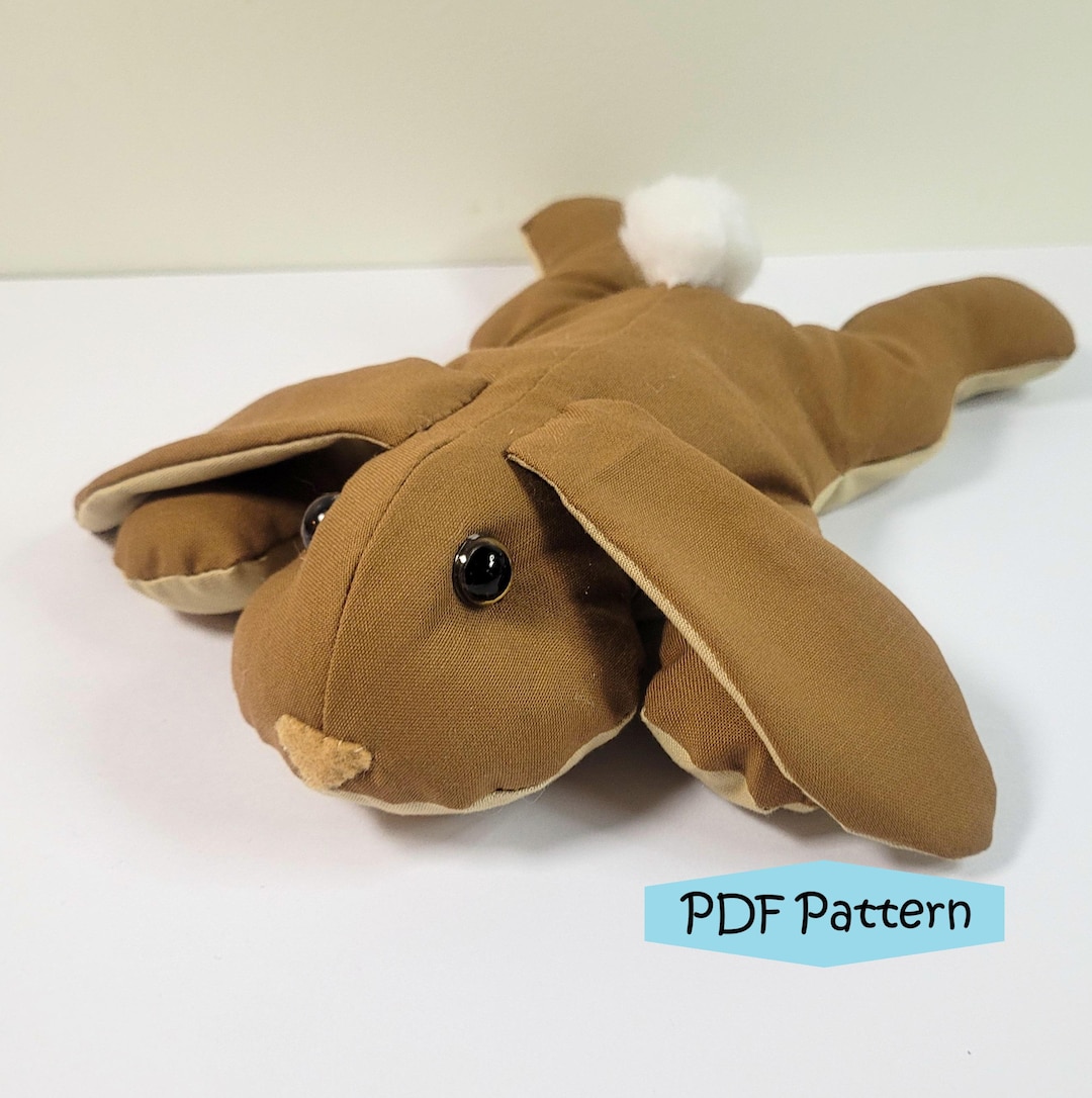 Bean Bag Rabbit PDF Pattern - Easy Stuffed Bunny - DIY Bunny Rabbit ...