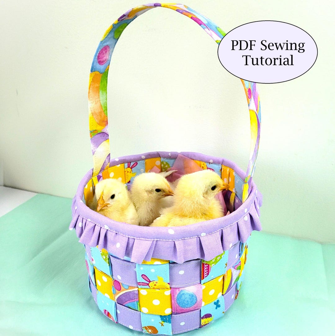 Woven Fabric Easter Basket Tutorial - Instant Digital Download PDF File ...