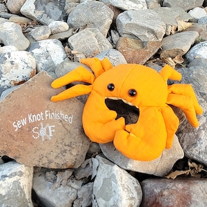 Modèle PDF de pouf crabe - Créez 2 styles de crabe - Modèle de crabe farci facile en 2 tailles - Tutoriel DIY sur le crabe - Projet de couture facile et amusant