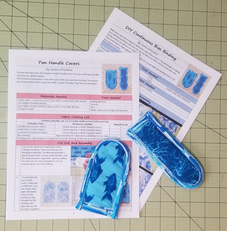 PDF Pan Handle Cover and Holder Patterns for Cast Iron Skillet or Metal