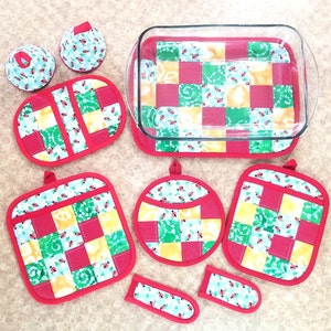 PDF Potholder Collection Digital Download Patterns - 7 Different Potholder Patterns Included In This Tutorial - DIY Hot Pads + Bonus File!