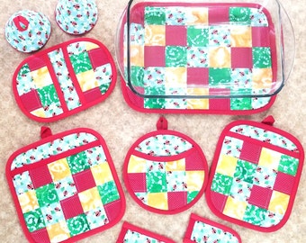 Patrones para agarraderas acolchadas: Colección de agarraderas DIY que incluye 7 patrones (descarga en PDF)