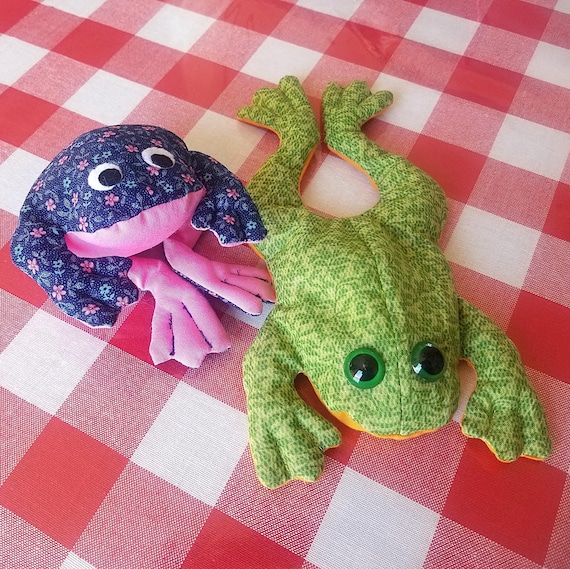 Beanbag Frog Sewing Pattern: Easy DIY Stuffed Animal (PDF Download) - 2 Sizes