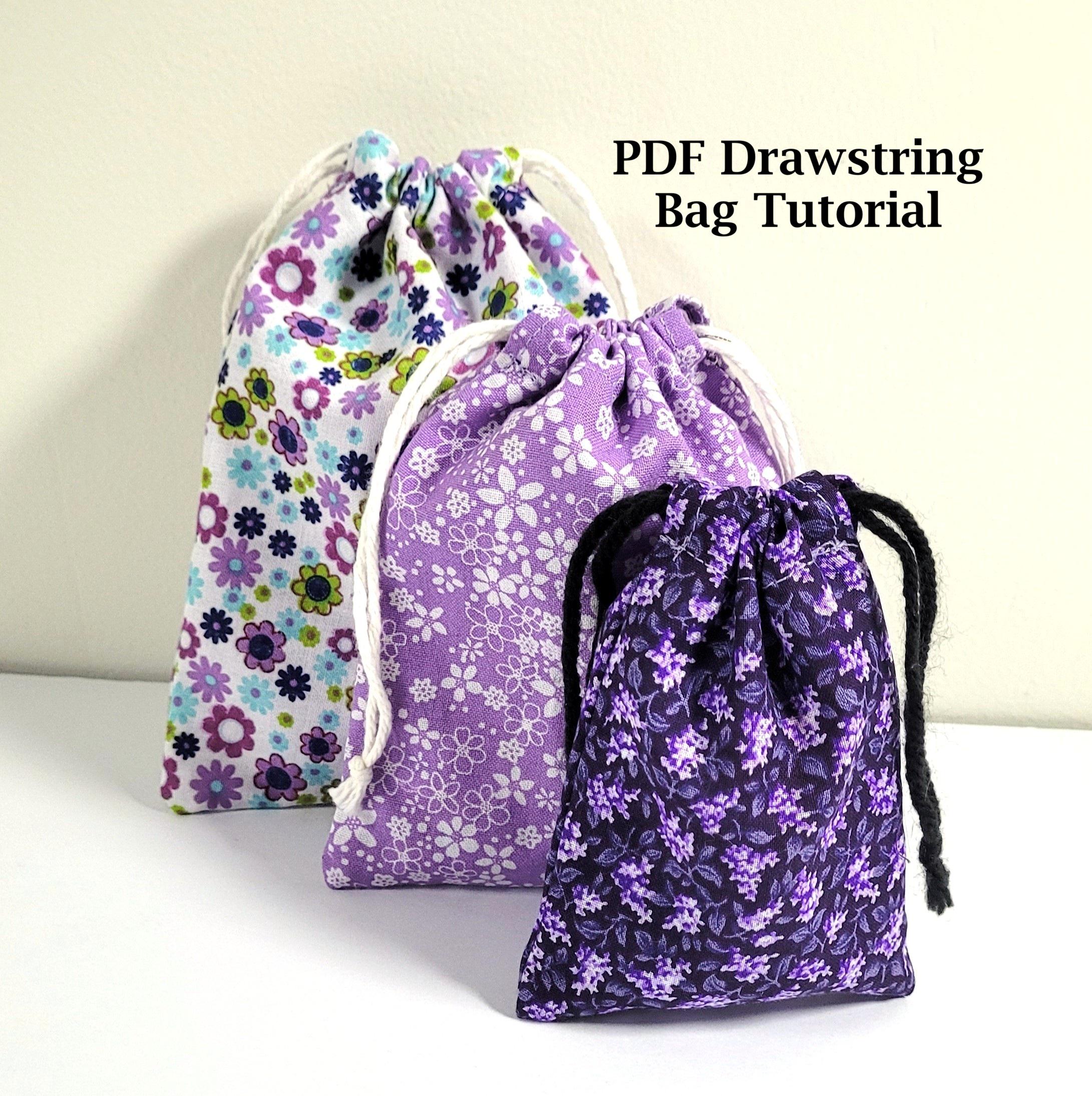 Drawstring Bag Instructions.pdf Drawstring Bag PDF Tutorial - Digital Download Instructions to Make ...