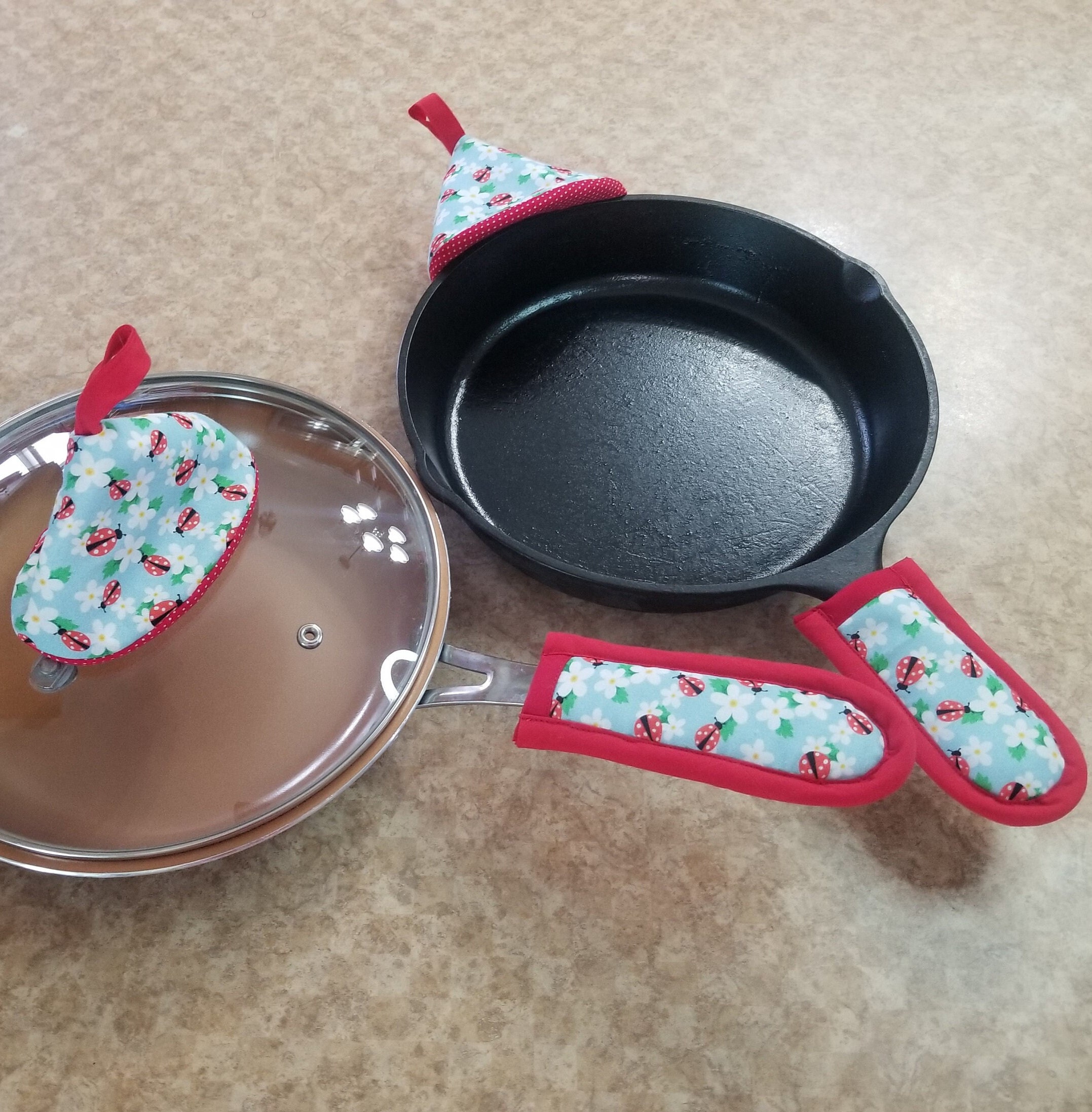 Pan Handle Cover PDF Pattern: Cast Iron Skillet & Lid Holders (digital ...