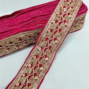 2 inch velvet fabric Lace border for sarees and duppata lehenga decorative Trims crafting sewing machine needle laces Indian 9 mtr roll