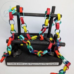 Miniature Paper Chain Die Set, 1/12 & 1/24 Scale