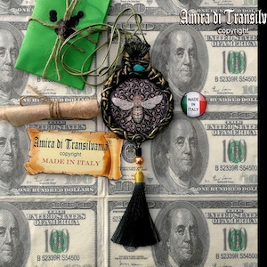 Bee Amulet, Protective Talisman Pendant, Good Luck Attraction Money Prosperity Charm, Protection Amulet Wealth Richness