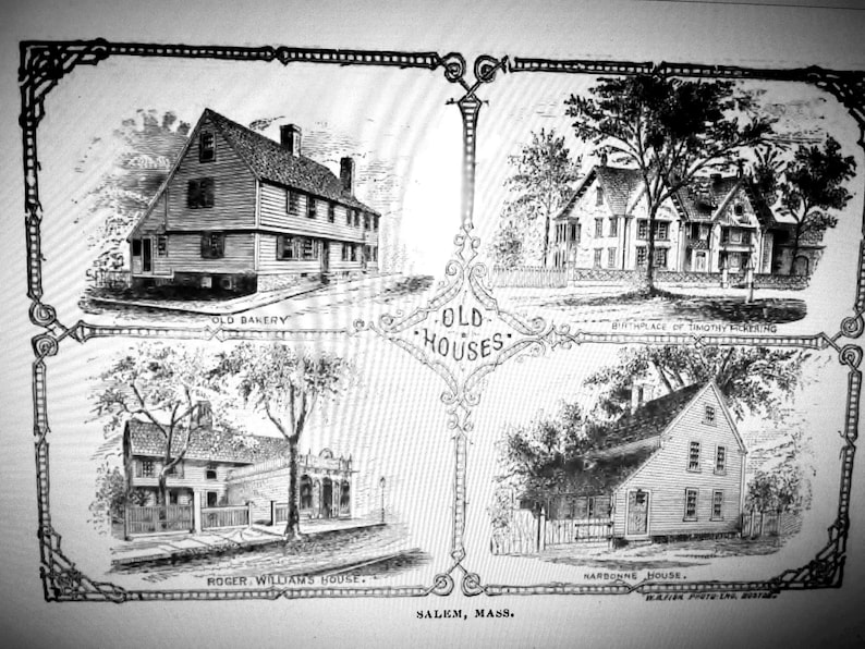Salem Massachusetts, Antique Book Witchcraft Occultism, Occult Satanic Ceremonial, Sabbath Magic Ritual Esoteric Grimoire