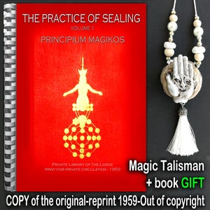 Antique Book, Occult Practical Magical Seal Sigil, Manual Occultism White Magic and Black Magick Witchcraft Grimoire