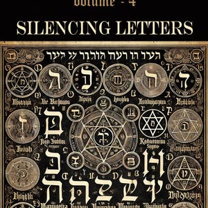 Antique Book, Hebrew Letters Jewish Grimoire, Kabbalah Magic Secret Societies Occult Order Magick Occultism Manuscript