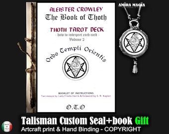 Libro antiguo Antiguo conocimiento prohibido, El libro de Thoth Aleister Crowley, Sociedades secretas Ocultismo Esotérico