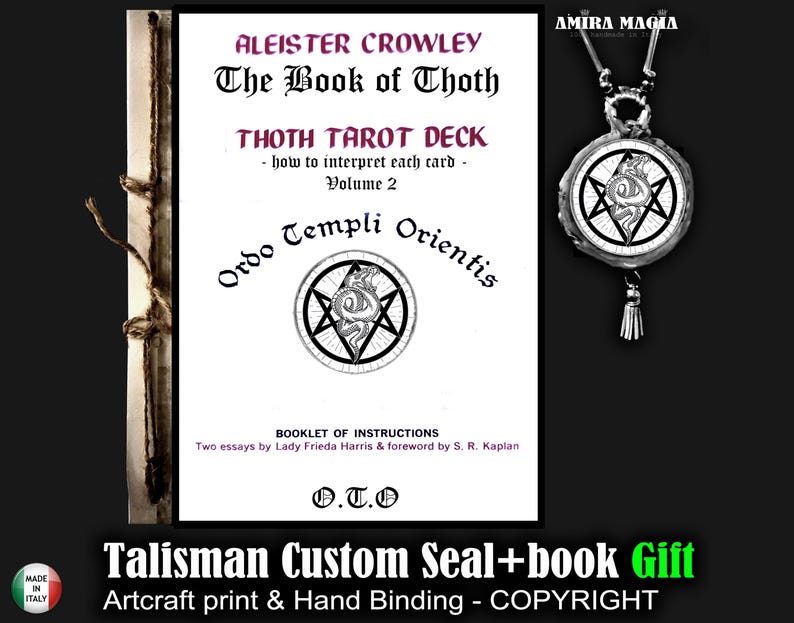 Antique Book Ancien Forbidden Knowledge, The Book of Thoth Aleister Crowley Tarot, Secret Societies Occultism Esoteric 2