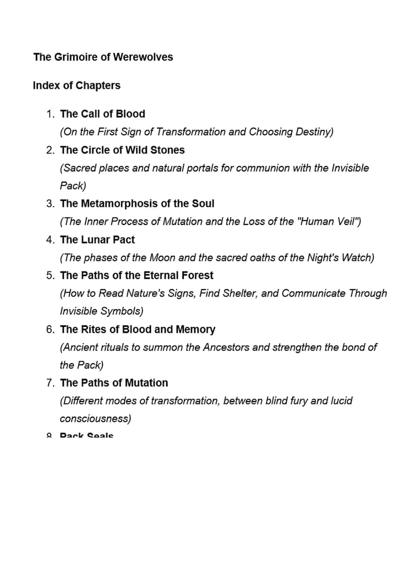 The Book of Werewolves, Magic Grimoire Transformation Wolf Magick Ritual, Limited Edition Forbidden Knowledge