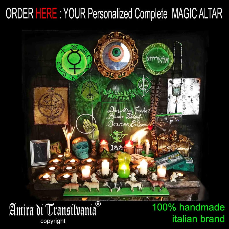 Kit de brujería Magic Box, altar pagano de madera para brujas, botiquín Wicca, muebles para ensamblar a medida imagen 19