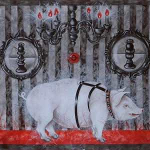Good Luck Amulet, Pig Richness Symbol, Attraction Wealth Success Money Abbondance Rich, Magic Power Talisman Pendant