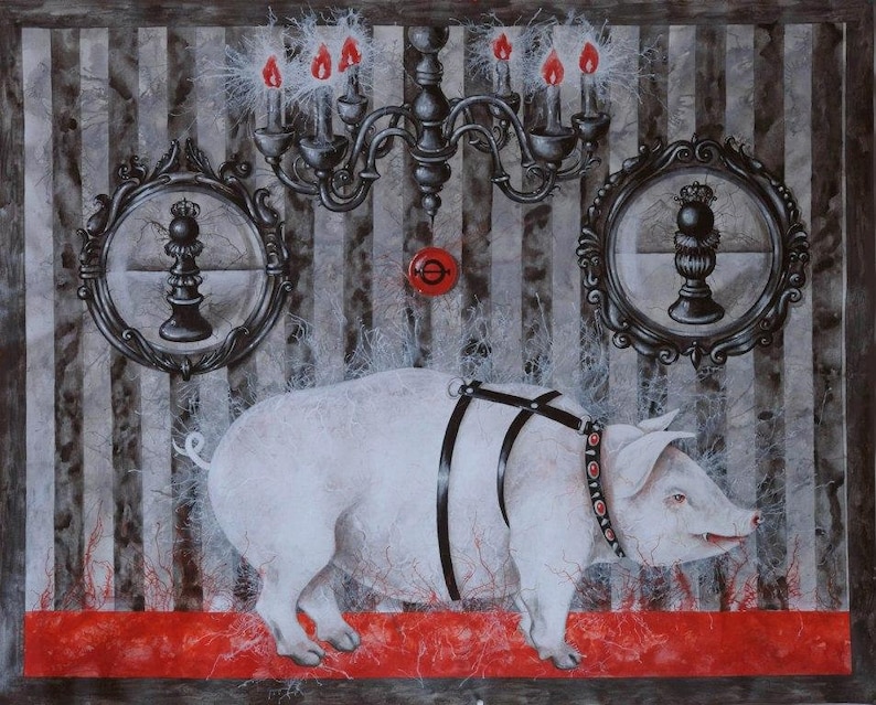 Good Luck Amulet, Pig Richness Symbol, Attraction Wealth Success Money Abbondance Rich, Magic Power Talisman Pendant