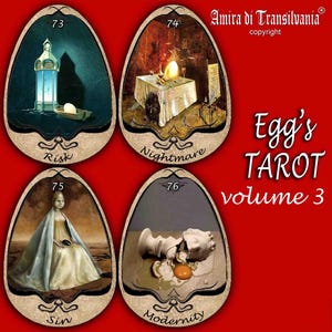 Tarot del huevo, baraja de cartas del tarot del huevo divino, edición limitada de los Arcanos Mayores y Menores, lectura de cartas del oráculo de adivinación para la Pascua