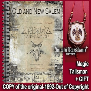 Salem Massachusetts, Antique Book Witchcraft Occultism, Occult Satanic Ceremonial, Sabbath Magic Ritual Esoteric Grimoire