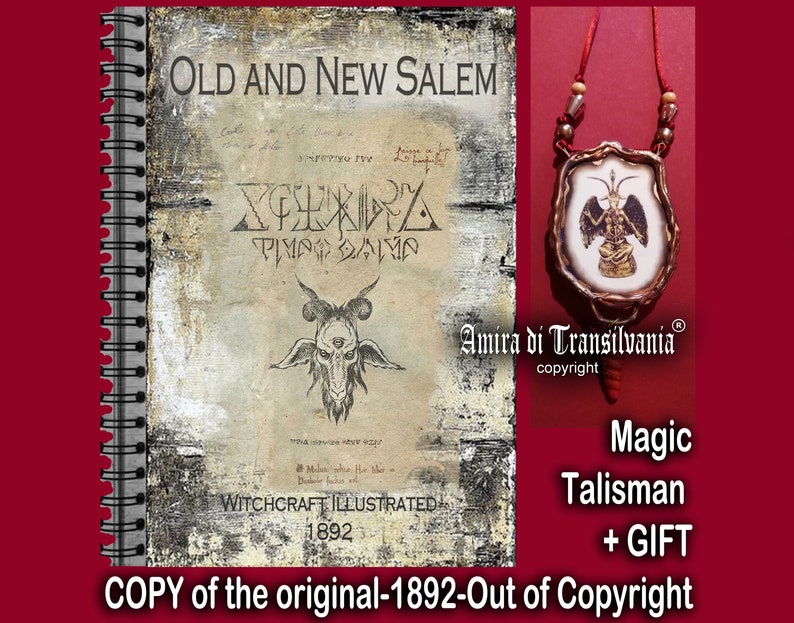 Salem Massachusetts, Antique Book Witchcraft Occultism, Occult Satanic Ceremonial, Sabbath Magic Ritual Esoteric Grimoire