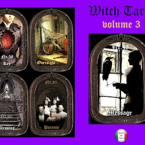 Tarot de brujas y oráculo de brujería, adivinación de arcanos mayores, wicca, ocultismo, paganismo, wicca, adivinación, cartomancia, sentimientos