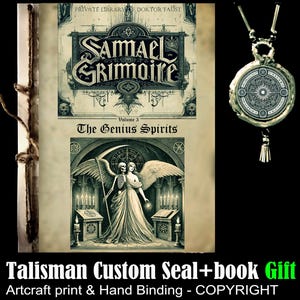 Angel of Death, Occult God Samael Grimoire, Antique Book Occultism Esotericism, Magic Ritual Magick Spell Divination V-3