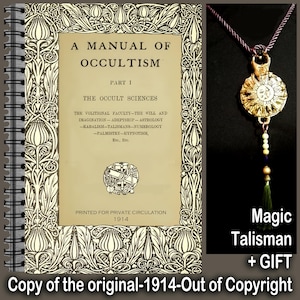 Antique Book, Magic Occultism Esoteric Witchcraft, Occult Grimoire Secret Societies, Wizard Lucifer Black Magic Manual