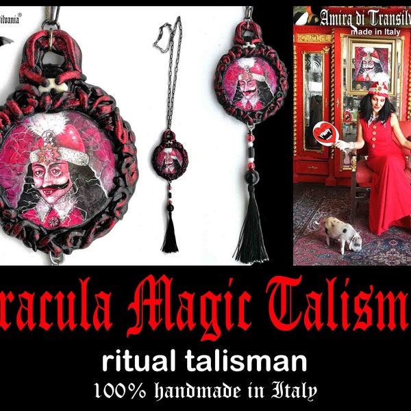 Dracula talisman necklace bat vampire amulet gothic transilvania magic artcraft real power magick ritual spell love money wealth richness 1