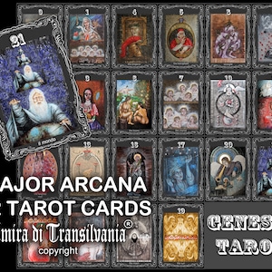 Klassische Tarotkarten, Major Arcana Deck mit Anleitungsbuch, Künstler Orakelkarten in limitierter Auflage zur Weissagung und Kartenlegung